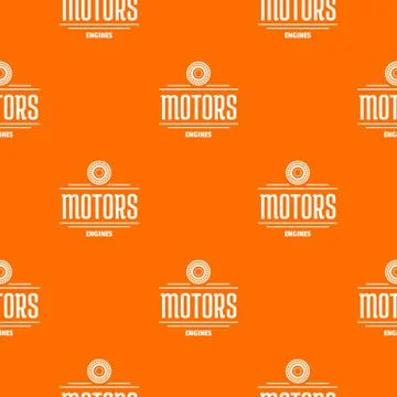 Engine motor pattern vector orange Stock Illustration