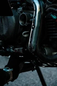 Engine motorcycle Stock Photos