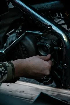 Engine motorcycle 写真素材