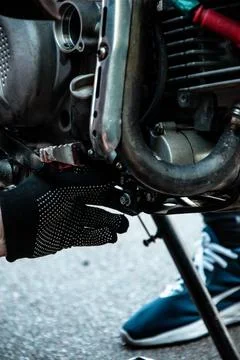 Engine motorcycle Stock Photos