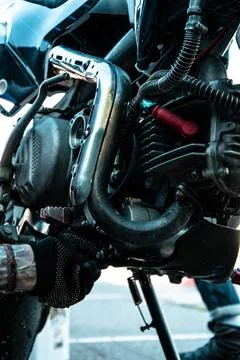 Engine motorcycle Stock Photos