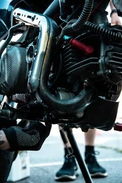 Engine motorcycle Stock Photos