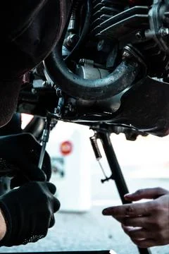 Engine motorcycle Stock Photos