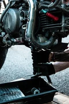 Engine motorcycle Stock Photos