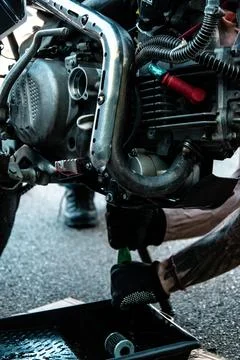 Engine motorcycle Stock Photos