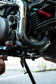 Engine motorcycle Stock Photos