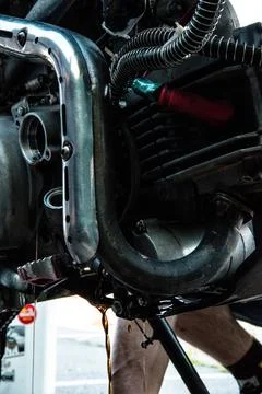 Engine motorcycle Stock Photos