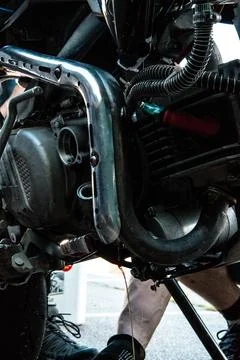 Engine motorcycle Stock Photos