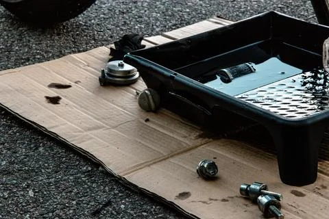 Engine motorcycle Stock Photos
