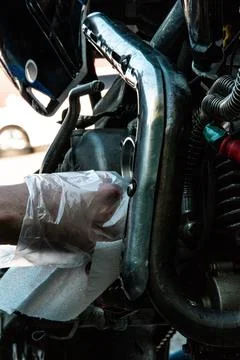 Engine motorcycle Stock Photos