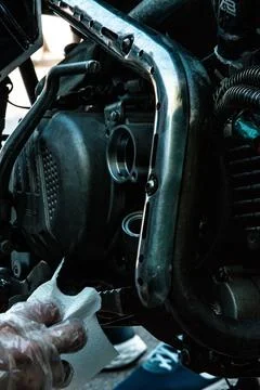 Engine motorcycle Stock Photos