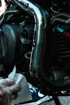 Engine motorcycle Stock Photos