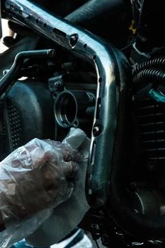 Engine motorcycle Stock Photos