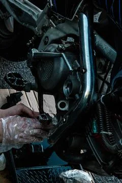 Engine motorcycle Stock Photos