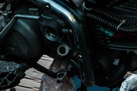 Engine motorcycle Stock Photos
