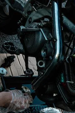 Engine motorcycle Stock Photos