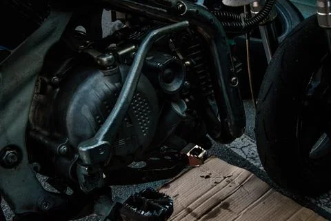 Engine motorcycle Stock Photos