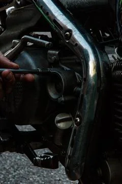 Engine motorcycle Stock Photos