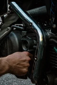 Engine motorcycle Stock Photos