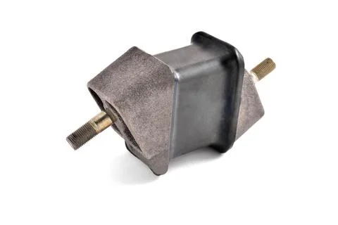 Engine mount, rubber car engine mount for frame attachment, white background, Stock Photos