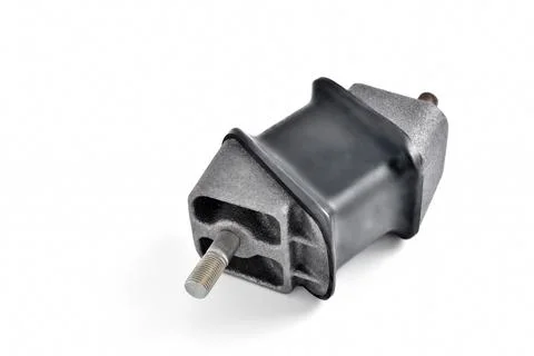 Engine mount, rubber car engine mount for frame attachment, white background Stock Photos