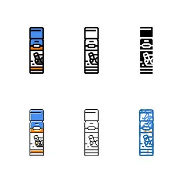 Engine multipack degreaser car care color icon vector Stock Illustration