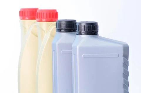 Engine oil bottles Stock Photos