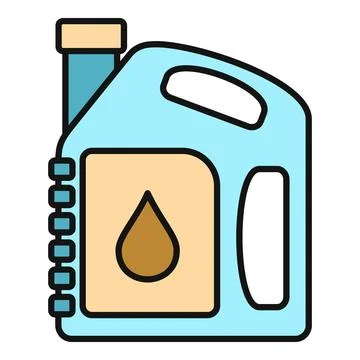 Engine oil canister displaying drop icon for automotive maintenance Stock Illustration