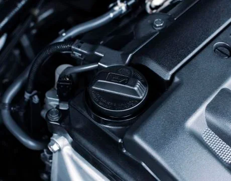 Engine oil cap. Stock Photos