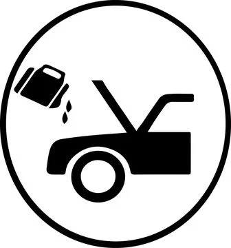 Engine oil draining icon isolated on white background Illustrazione stock