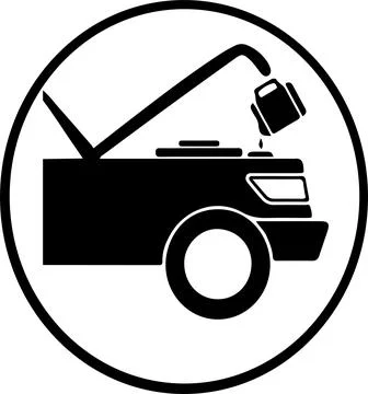 Engine oil draining icon isolated on white background Stock Illustration