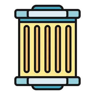 Engine oil filter icon showing automotive part Stock Illustration