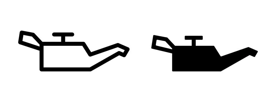 Engine oil icon set. Car maintenance vector symbol. Motor oil check sign. Stock Illustration