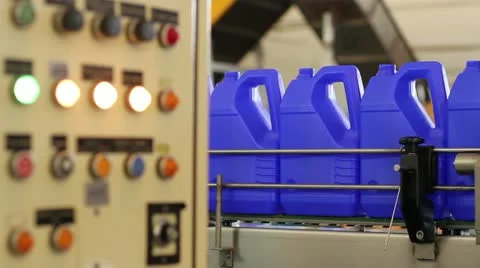 Engine Oil Production Line Video stock 18176017