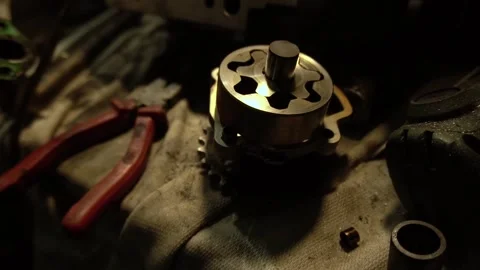 Engine oil pump Stock Footage 154427104