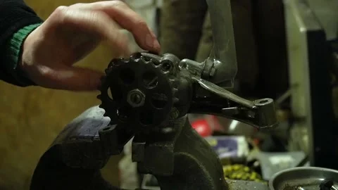 Engine oil pump repair Stock Footage 178482621