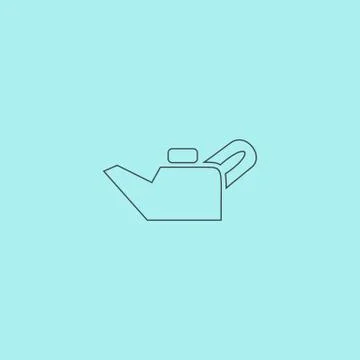 Engine oil. Single flat icon. Vector illustration. Illustrazione stock