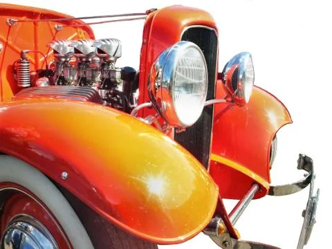 The engine of the old car Stock Photos