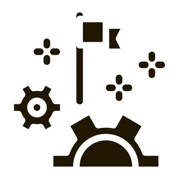 Engine optimization settings icon Vector Glyph Illustration Illustrazione stock