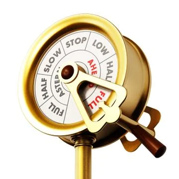 Engine order telegraph. 3D illustration Stock Illustration