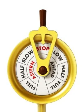 Engine order telegraph. 3D illustration Stock Illustration