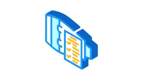 Engine overhaul aircraft isometric icon animation Stock Footage 327290621