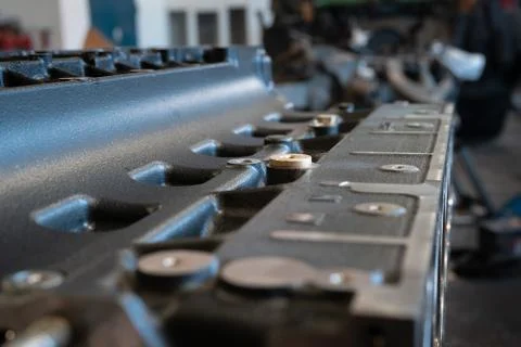 Engine parts for repairs, replacement of pistons, engine tuning Stock Photos