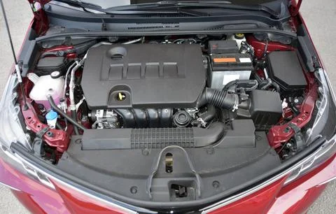 Engine in a passenger car Stock Photos