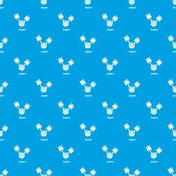 Engine pattern seamless blue Illustrazione stock