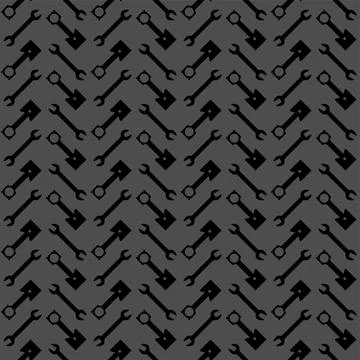Engine piston and Wrench pattern seamless. motorcycle pistons background. Car Stock Illustration
