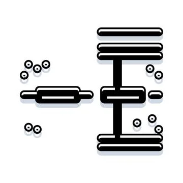 Engine piston connecting rod crankshaft mechanism icon Stock Illustration