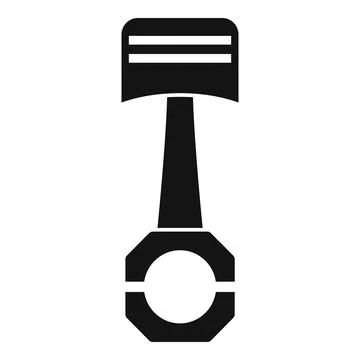 Engine piston connecting rod mechanical part icon Stock Illustration