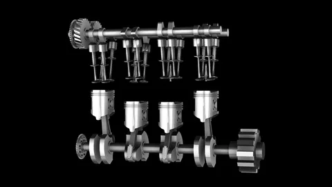 Engine Piston Stock Footage 122909092