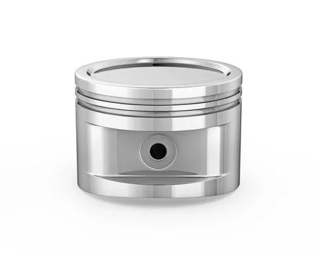 Engine piston head Engine piston head isolated on white background Copyrig... Stock Photos
